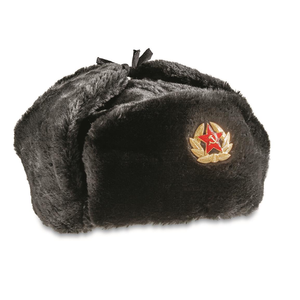 Russian Military Surplus Ushanka with Pin, New - 665579, Hats & Caps at ...