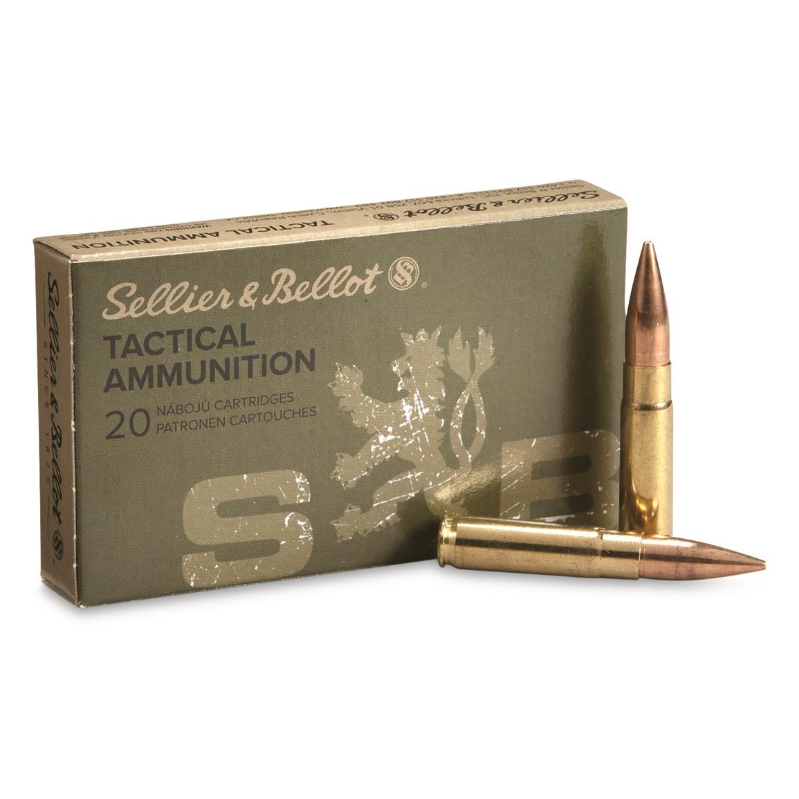 Sellier & Bellot, Subsonic .300 Blackout, FMJ, 200 Grain, 20 Rounds