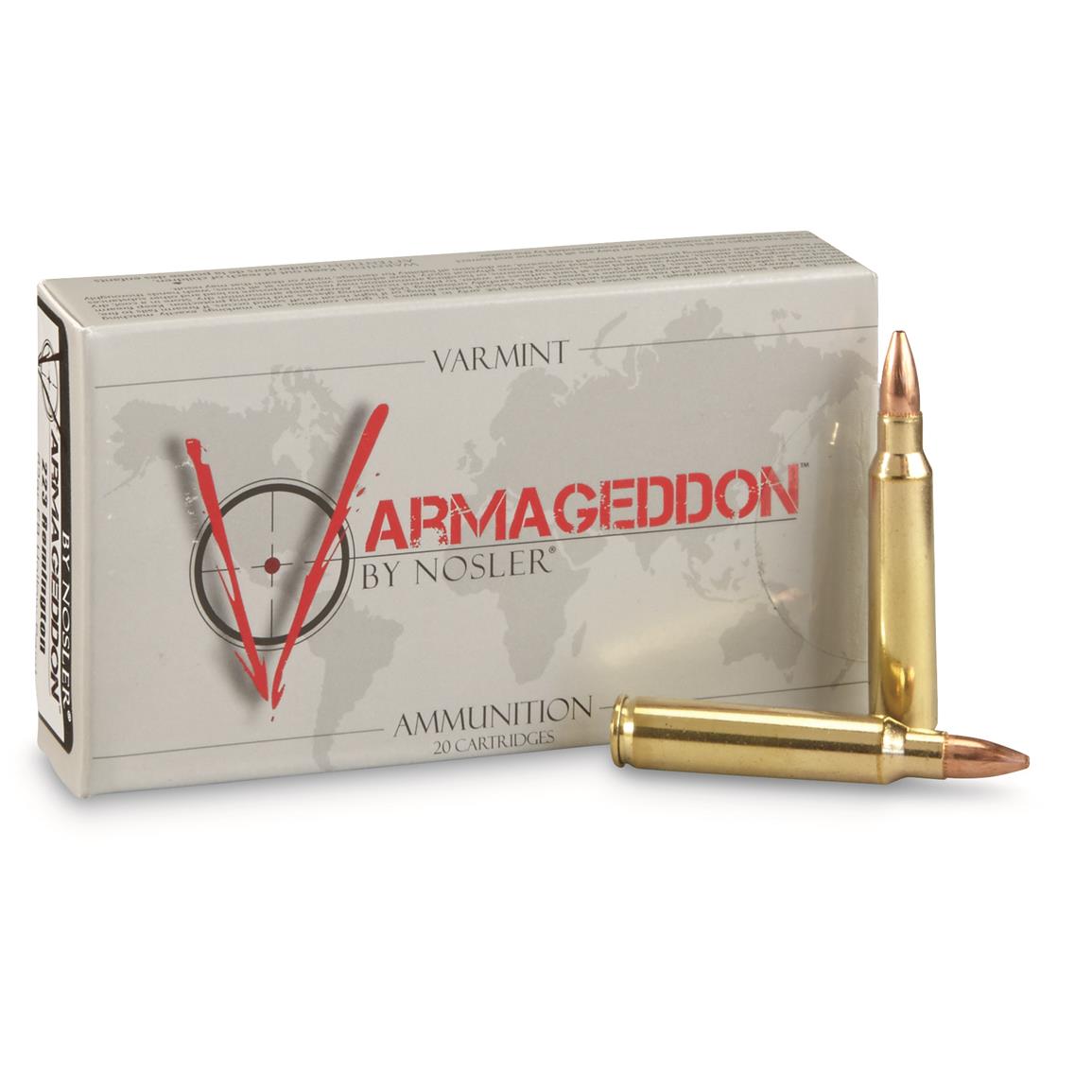 Nosler Varmageddon, .223 Remington, FBHP, 62 Grain, 20 Rounds