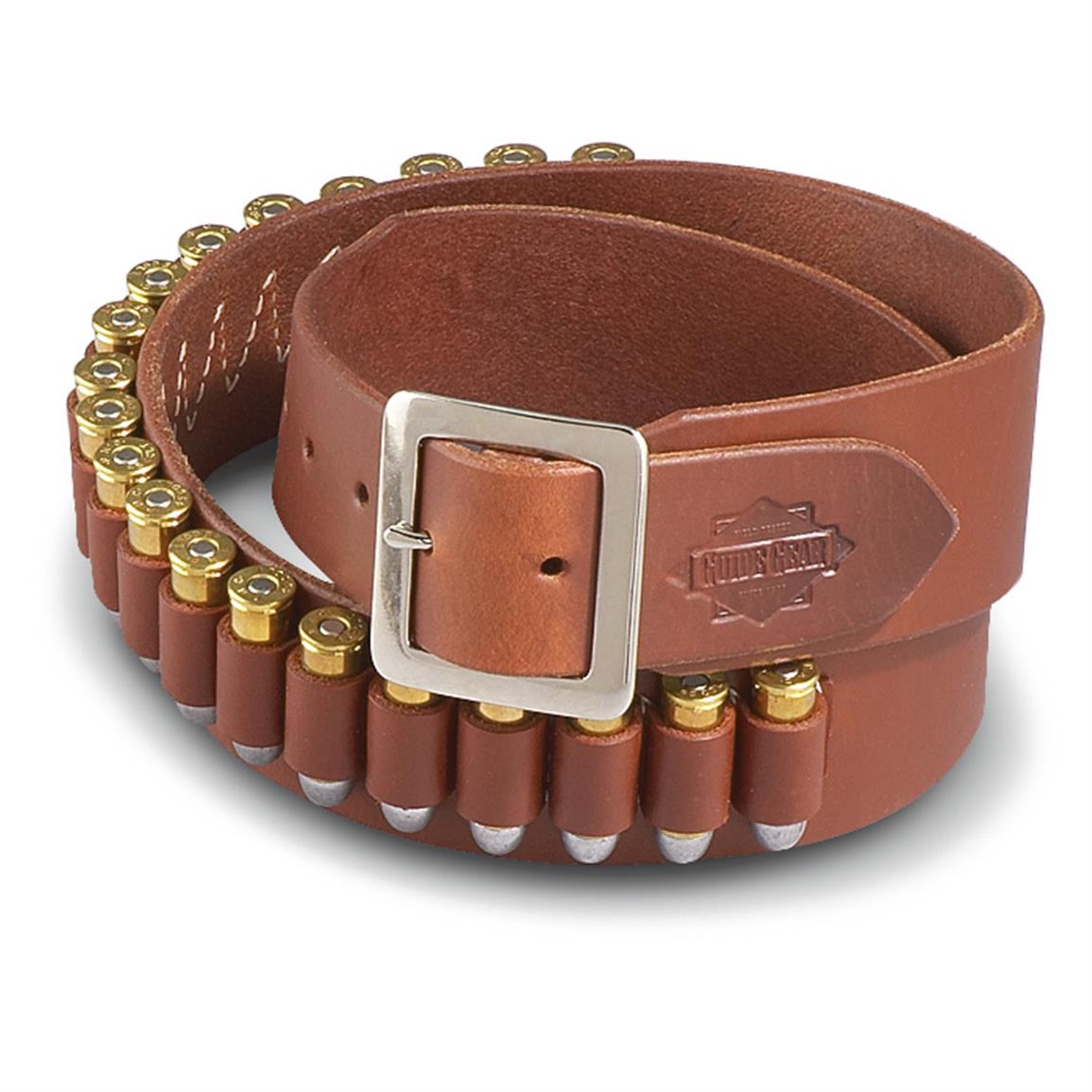 Guide Gear Leather Cartridge Belt 38 Special 357 Magnum Belts Accessories At Sportsman S Guide