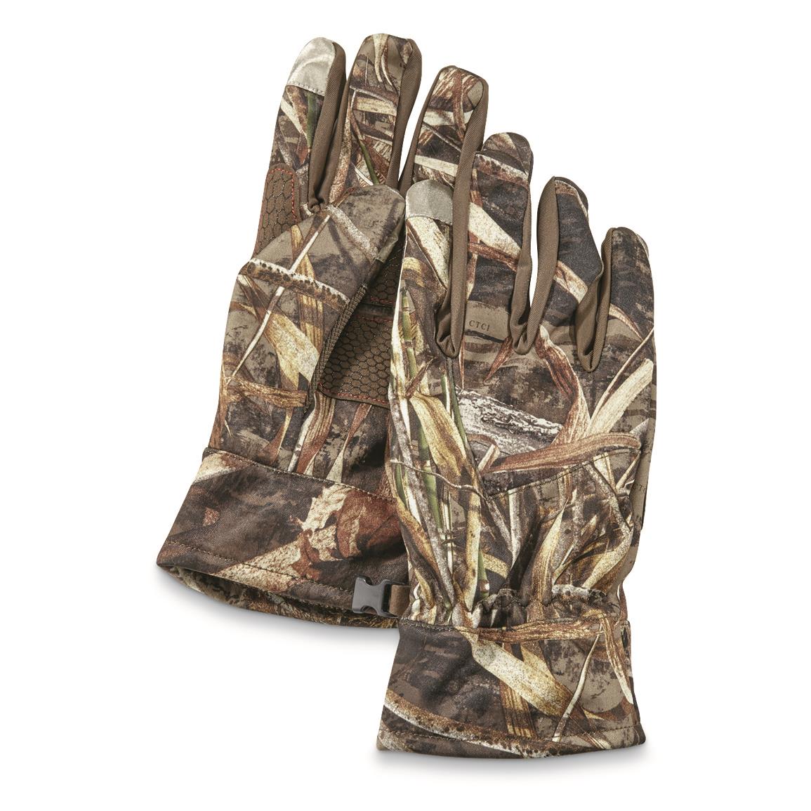 Soft Shell Camo Gloves, Touchscreen, 2 Pairs - 666166, Gloves & Mittens ...