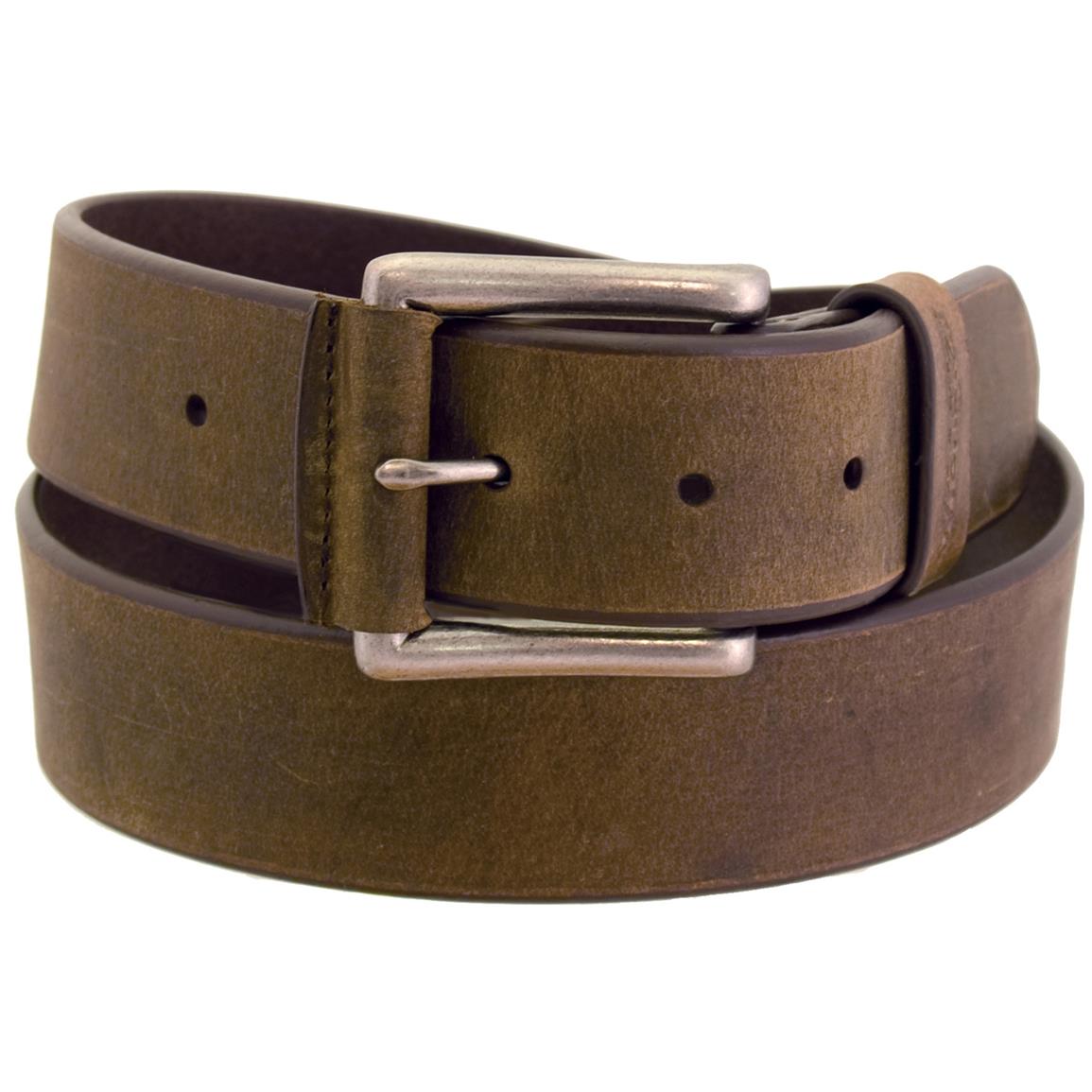 Wrangler Rugged Wear Men's Leather Belt - 666214, Belts & Suspenders at ...