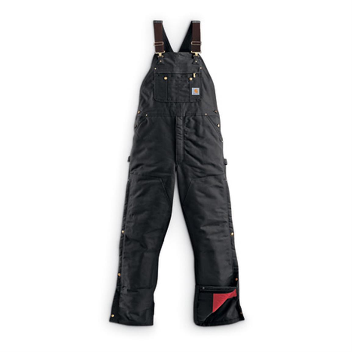 Carhartt Zip-To-Thigh Bib Overalls, Insulated - 666543, Insulated Pants ...