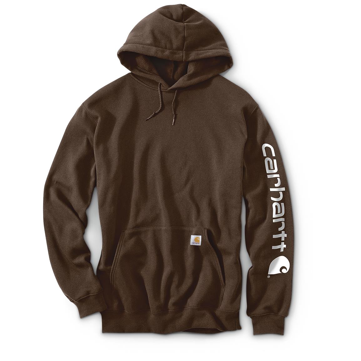 dark brown carhartt hoodie