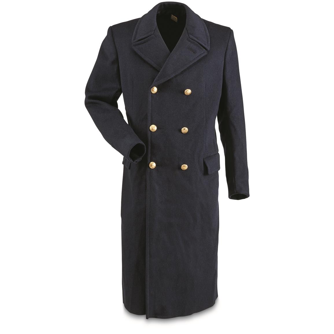 Italian Air Force Surplus Double Breasted Wool Overcoat, New - 666828 ...