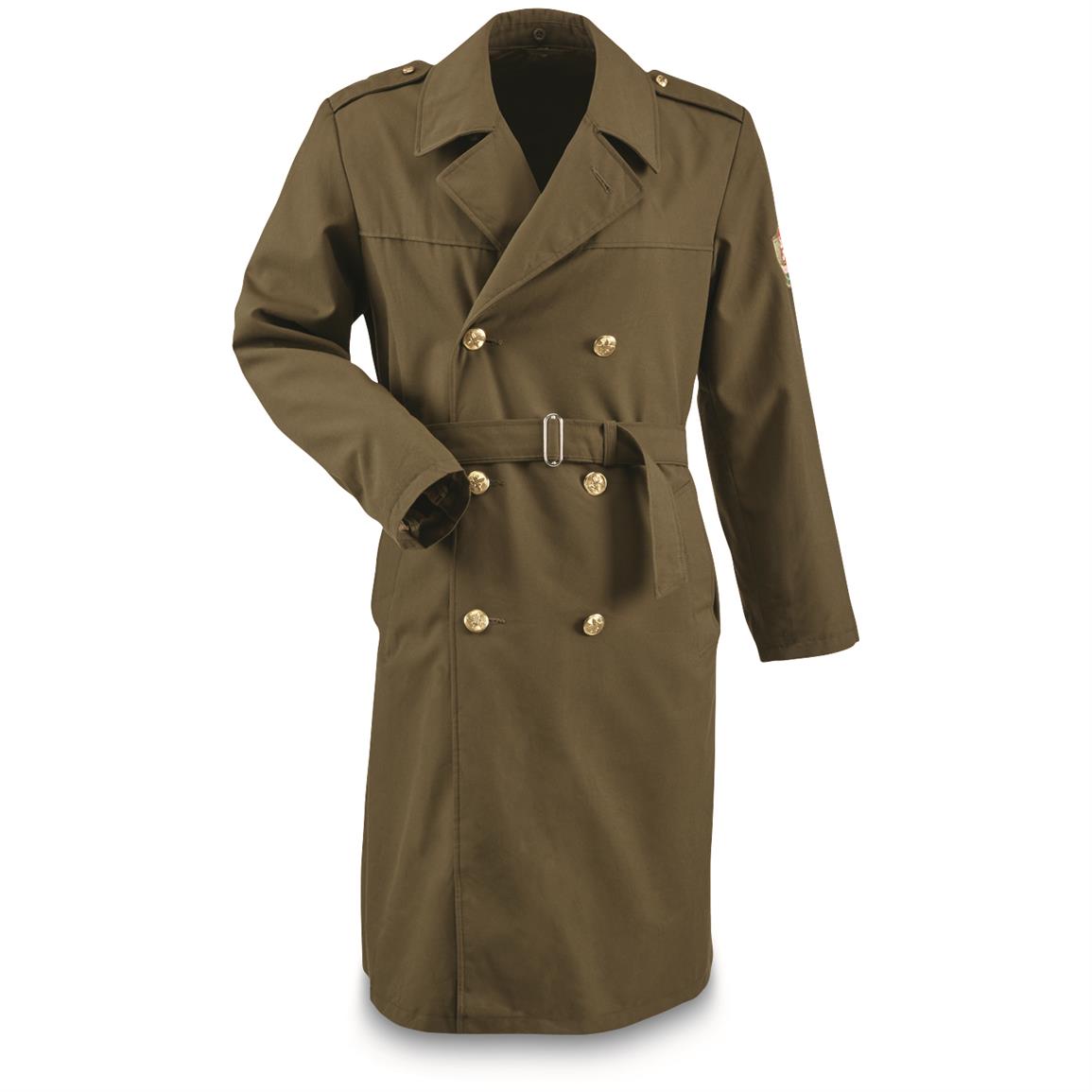Like New Czech Military Surplus Double Breasted Trench Coat ...