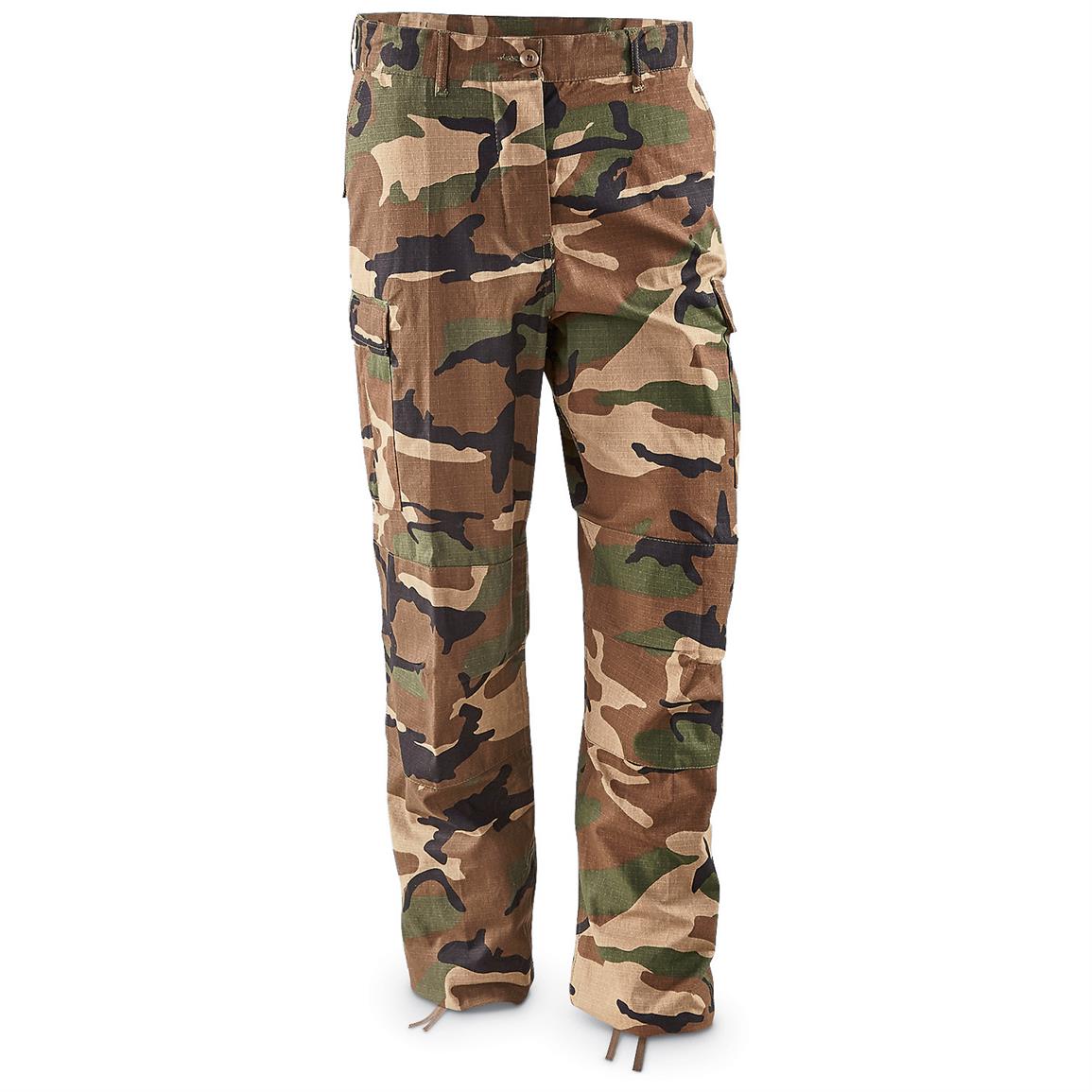 Men's Woodland Camo BDU Pants - 667124, Tactical Clothing at Sportsman ...