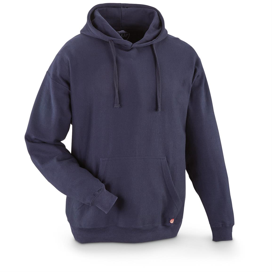 Red Kap Men's Workwear Fleece Pullover Hoodie - 667128, Sweatshirts ...