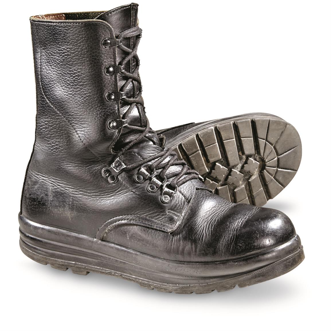 Swiss Military Surplus Waterproof Leather Combat Boots, Used - 667179 ...