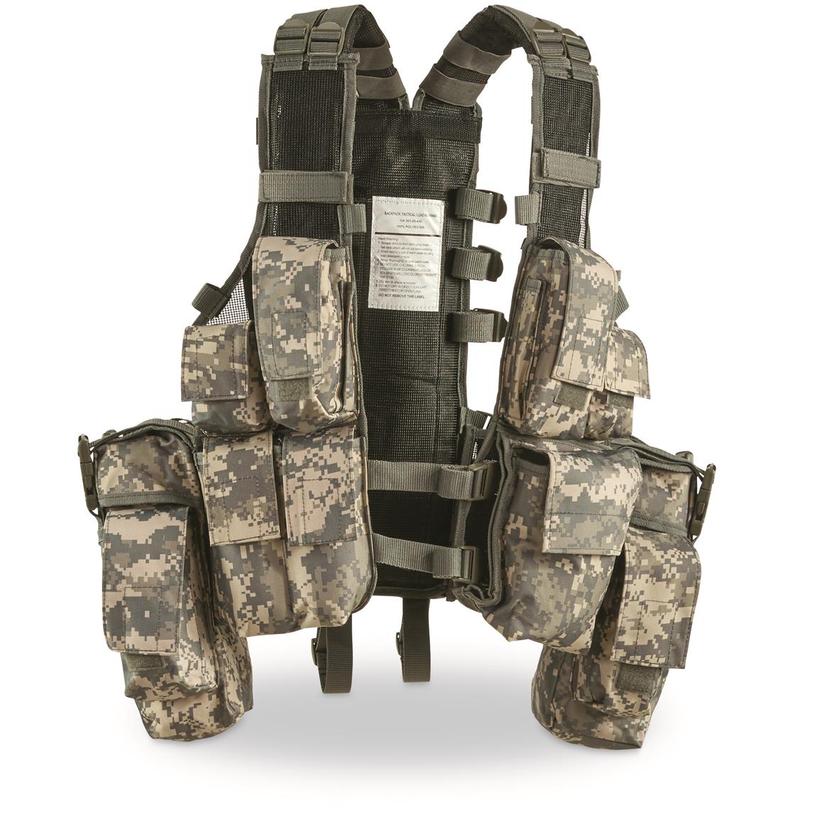 Mil-Tec Military Style 12 Pocket Combat Vest - 667204, Vests at ...