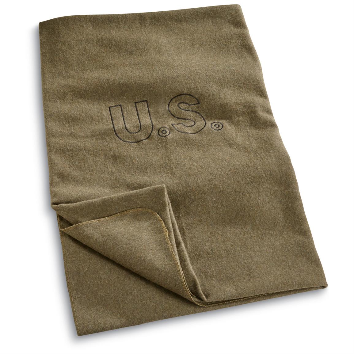 Us Military Surplus 64 X 84 Embroidered Blanket