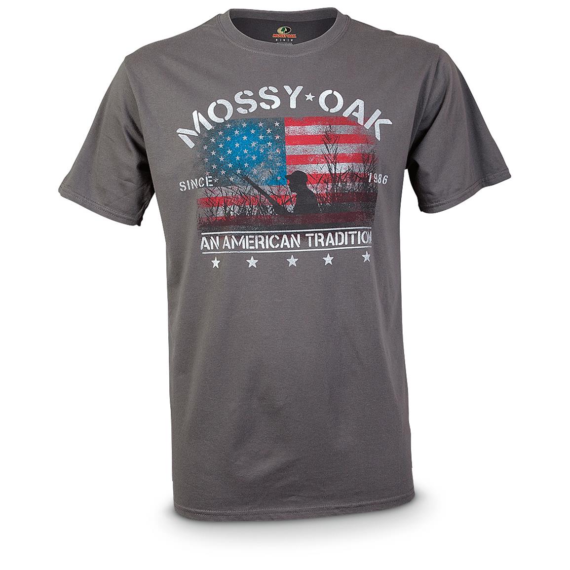 Mossy Oak Flag Logo Men's Tee - 668746, T-Shirts at Sportsman's Guide