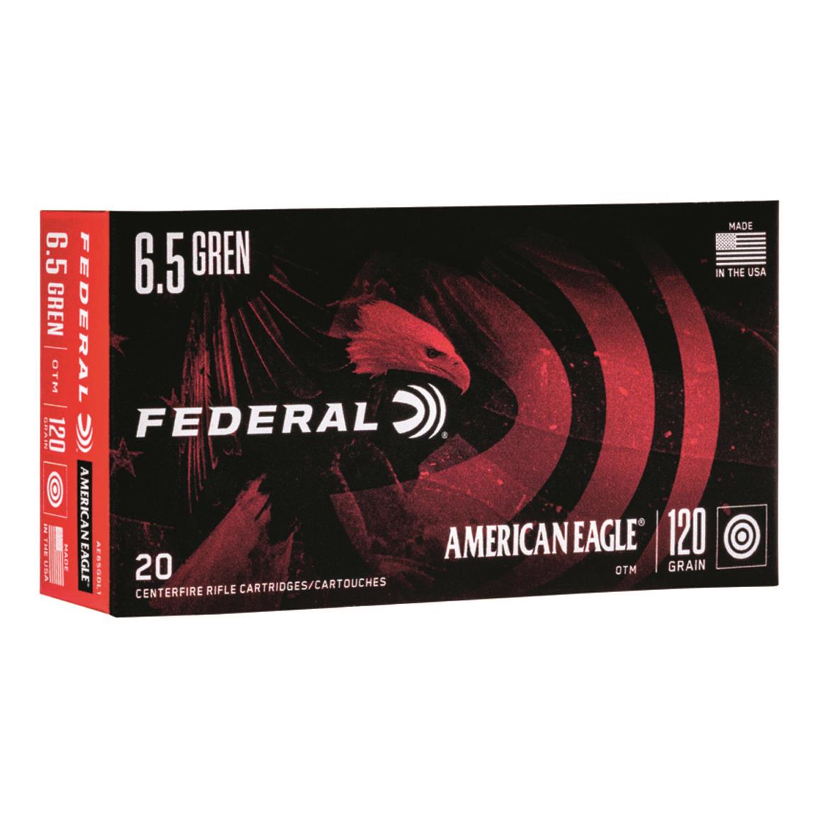 Federal American Eagle, 6.5mm Grendel, OTM, 120 Grain, 20 Rounds
