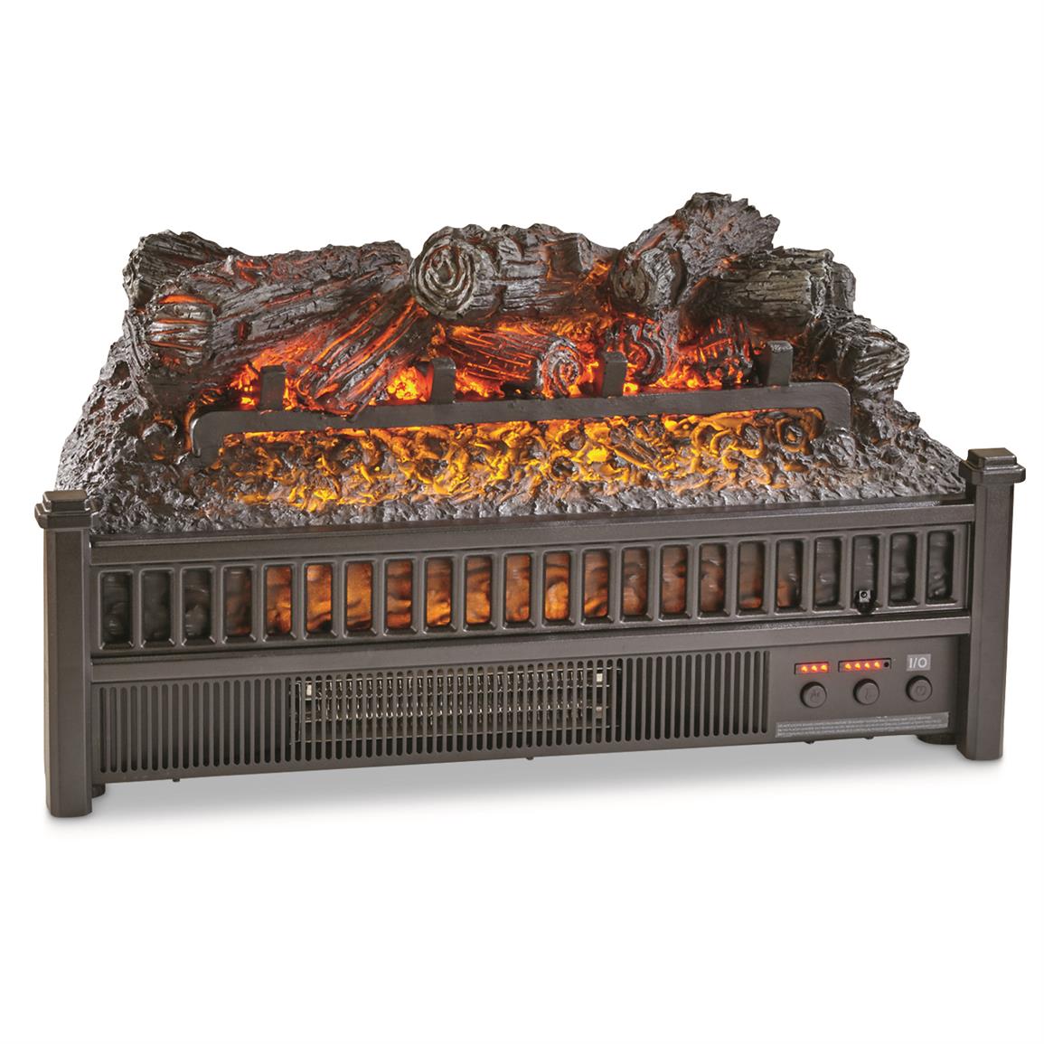 Comfort Glow Electric Log Heater with Flame Projection