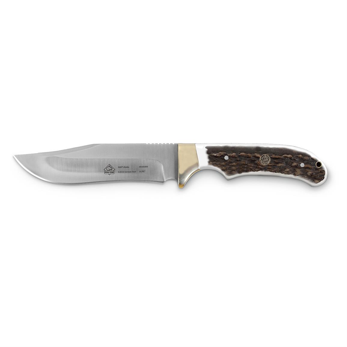 Puma SGB Alaskan Delrin Fixed Blade Knife, 5.25&quot; Blade