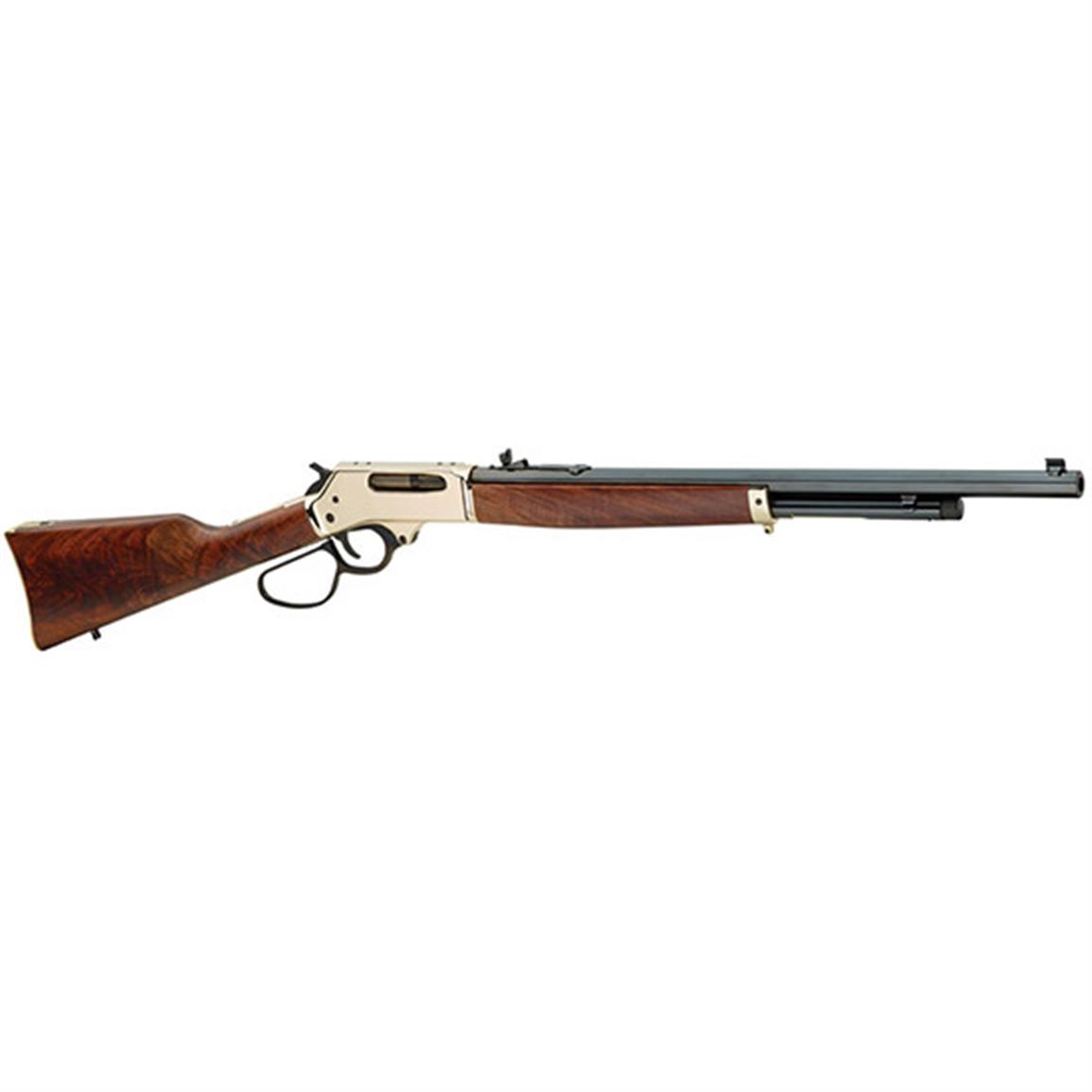 Henry 45-70 Brass, Lever Action, .45-70 Government, Large Loop, 22" Octagonal Barrel, 4 Rounds
