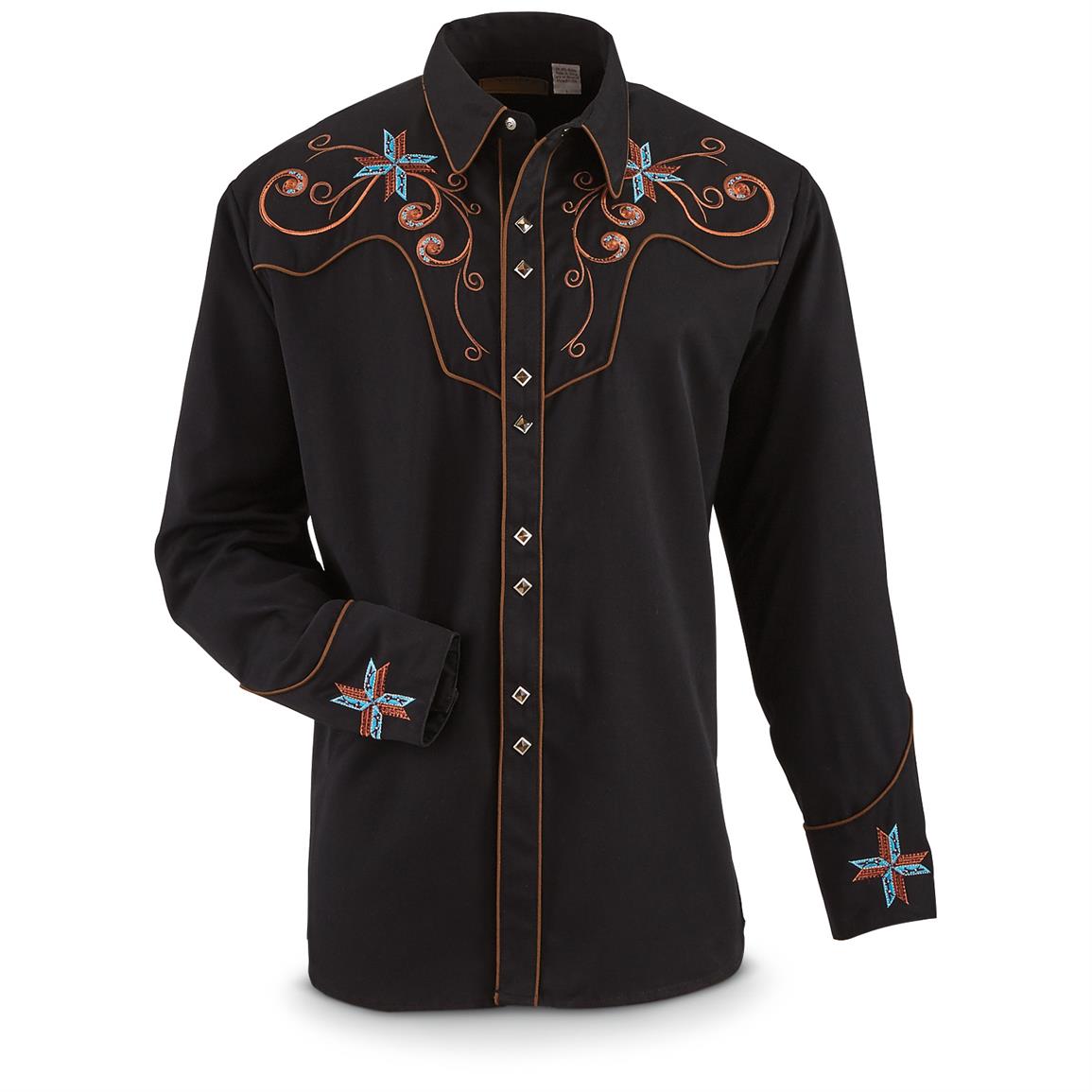 Scully Men's Scroll and Cross Shirt - 670019, Shirts at Sportsman's Guide