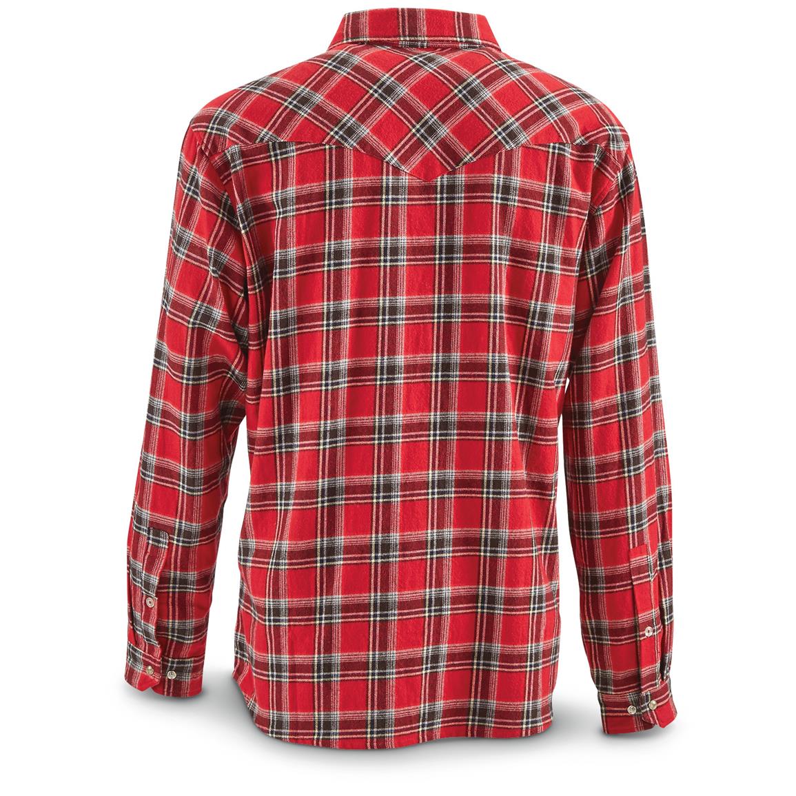 Guide Gear Men's Western Flannel Shirt - 670052, Shirts at Sportsman's ...