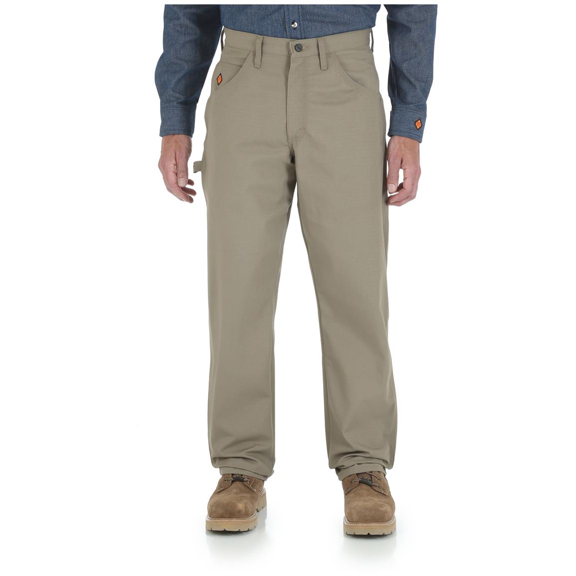 Wrangler RIGGS Workwear Men's Flame Resistant Ripstop Carpenter Pants ...