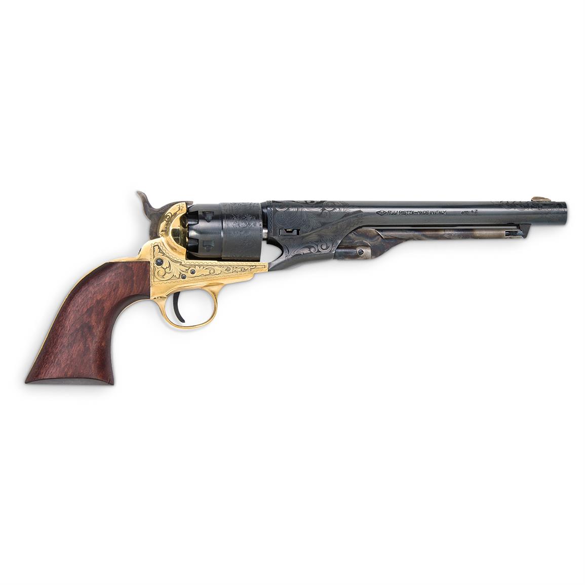 Traditions 1860 Army Engraved Blued, .44 Caliber, Black Powder Revolver