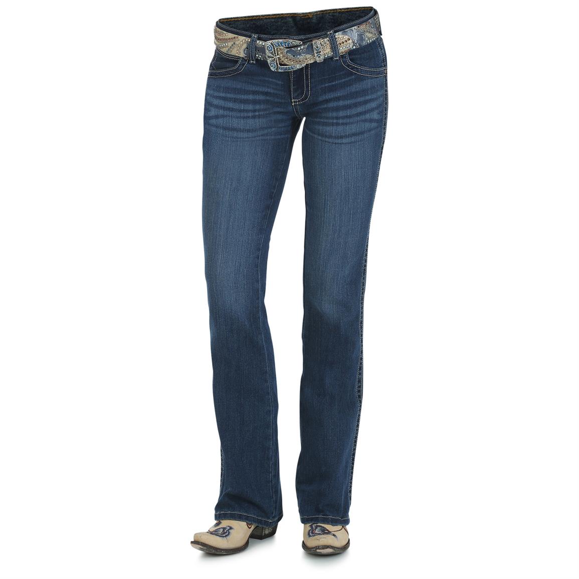 Wrangler Women's Premium Patch Sadie Jeans, True Blue - 670667, Jeans ...