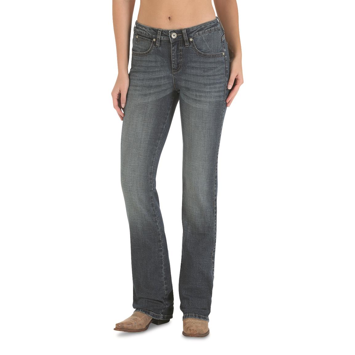 Aura from the Women at Wrangler Instantly Slimming Jeans, Dark Blue