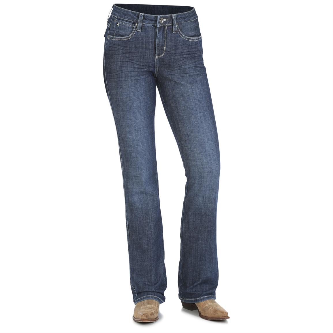 Wrangler Women's Aura Instantly Slimming Jeans, MS Wash - 670769, Jeans ...