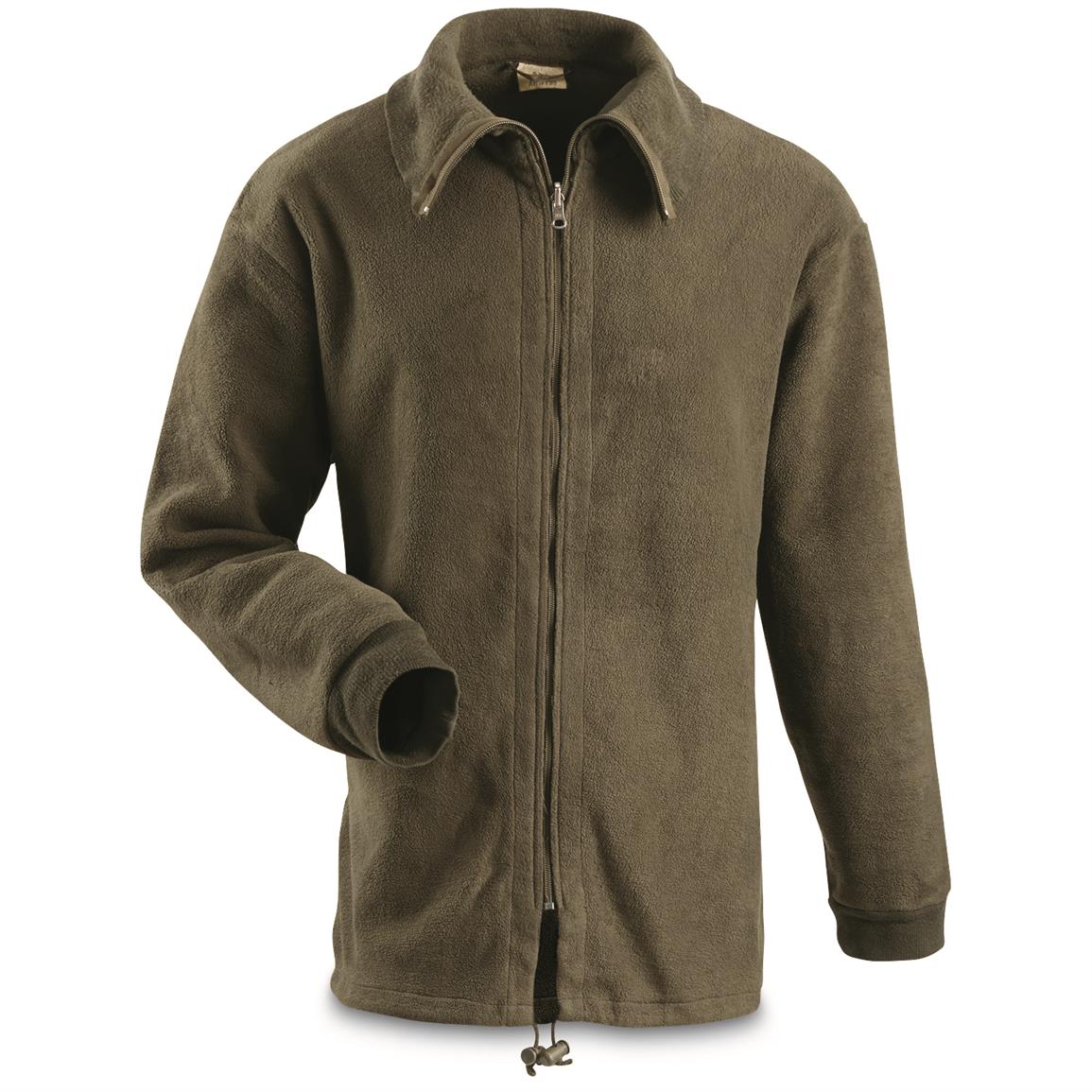 Belgian Military Surplus Heavyweight Fleece Jacket, Used - 671136, Insulated Jackets & Coats at ...