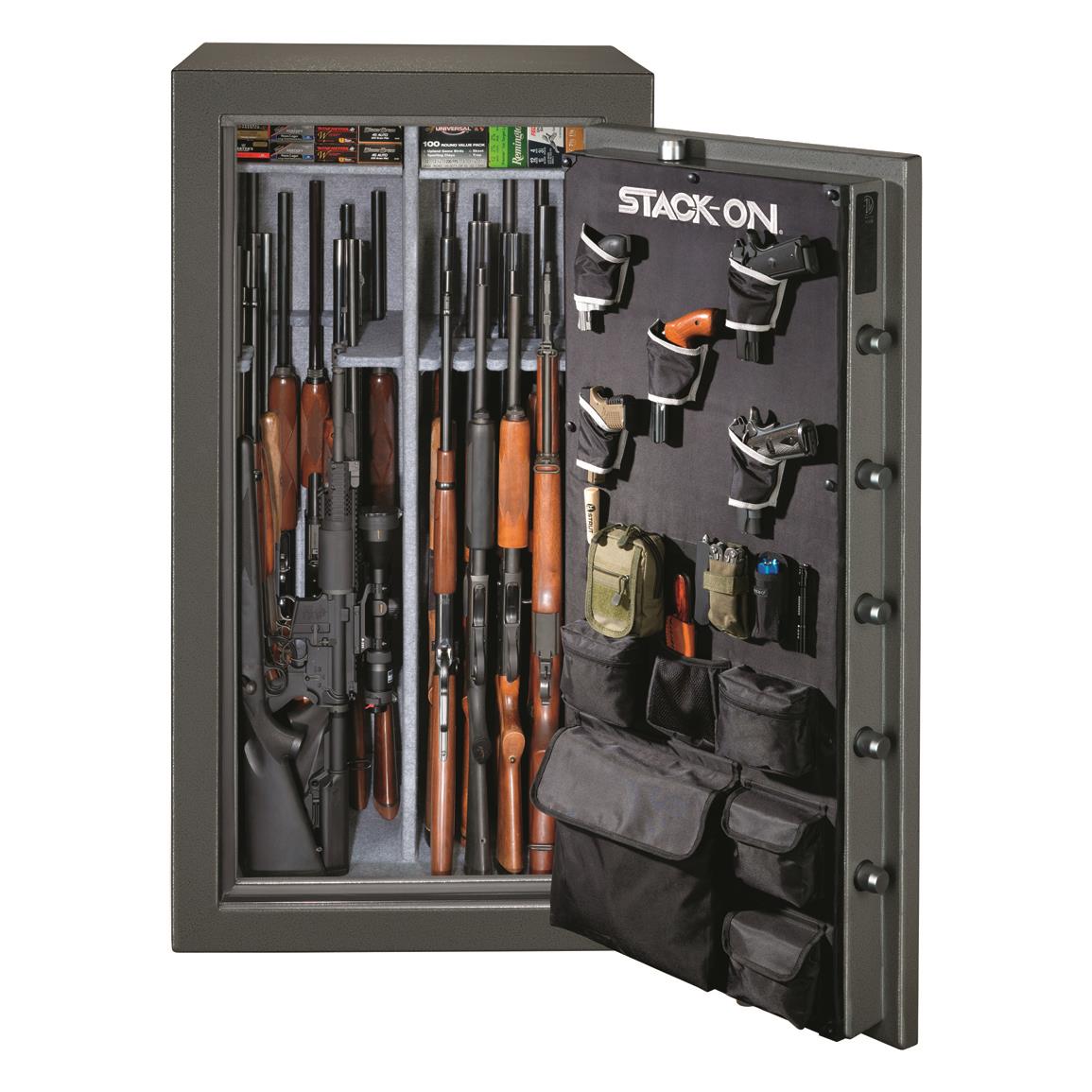 StackOn Total Defense 3640 Gun Safe, Combination Lock, Grey Pebble