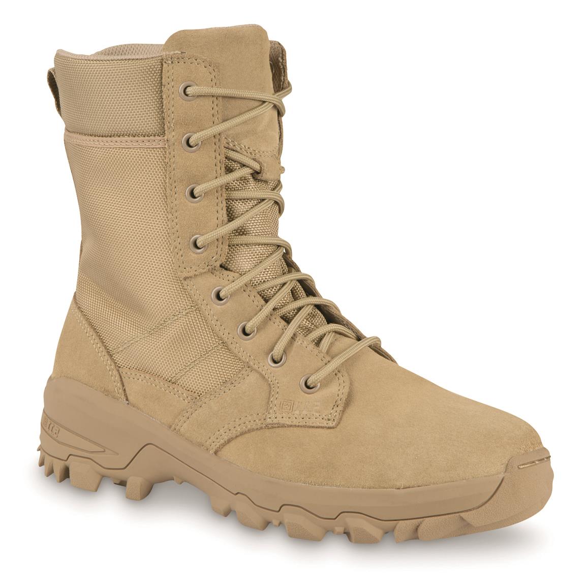 5.11 Men's Speed 3.0 Side Zip Tactical Boots, Coyote