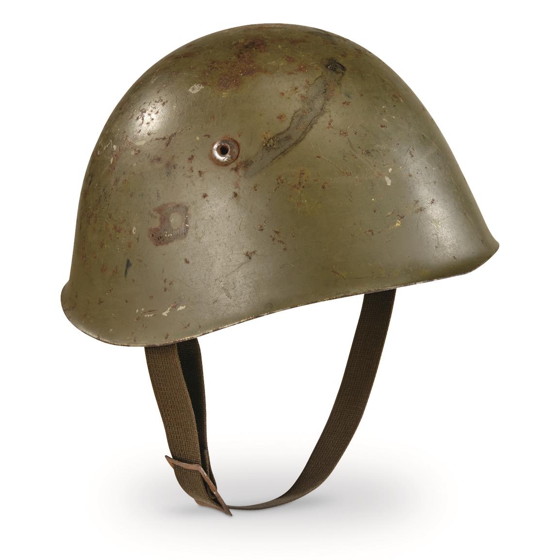 Italian Military Surplus WWII M33 Steel Helmet, Used