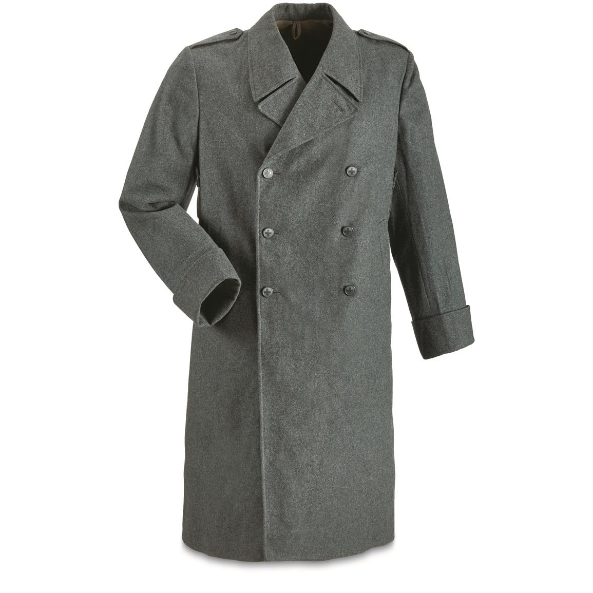 Swiss Military Surplus Wool Overcoat, Like New - 674430, Military ...