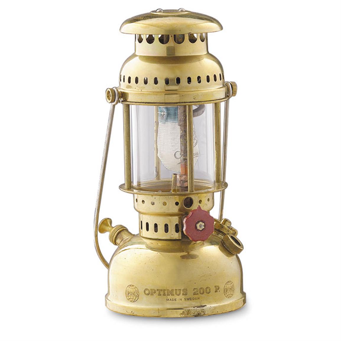Solid Brass Optimus® Model 200P Single Mantle Lantern 67457, at Sportsman's Guide