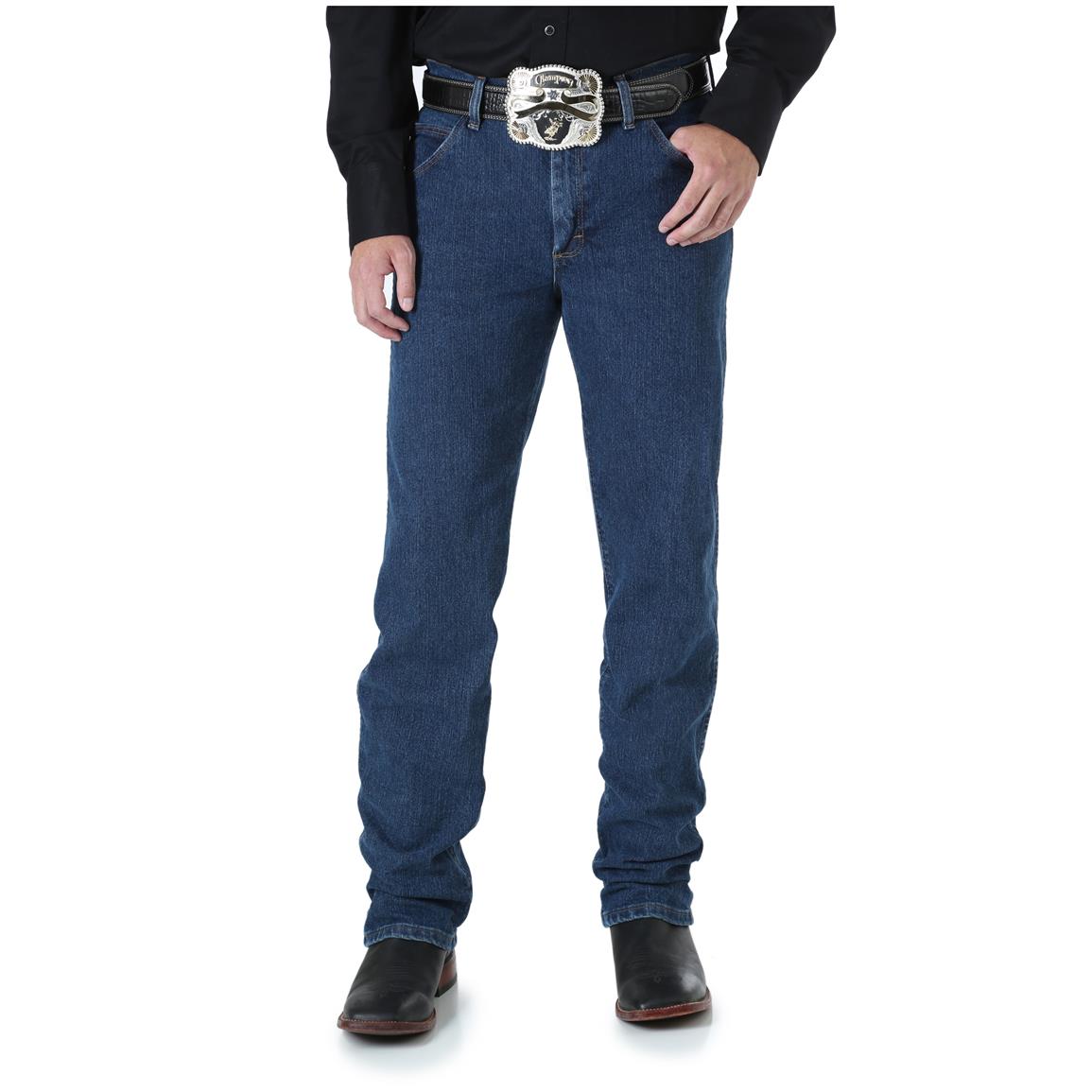 Wrangler Premium Performance Advanced Comfort Cowboy Cut Regular Fit Jeans, Mid Stone