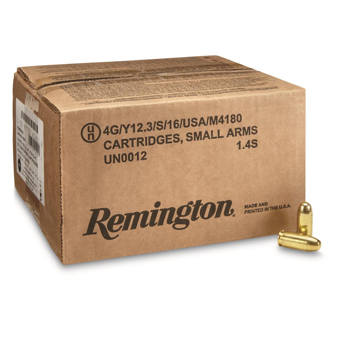 Remington UMC, .45 ACP, FMJ, 230 Grain, 500 Rounds, Loose Bulk