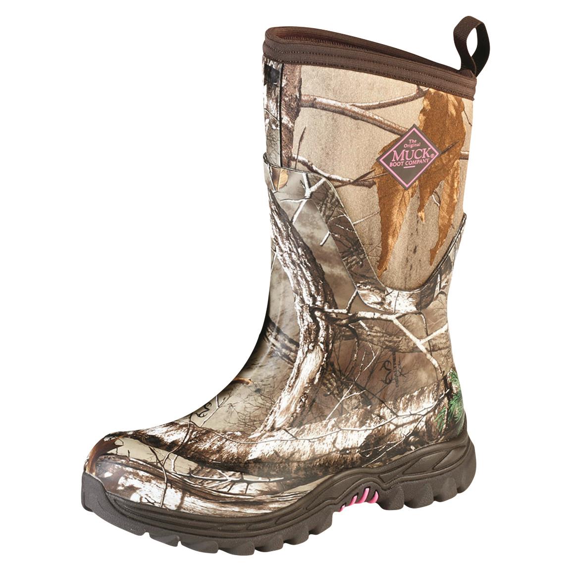 Muck Women&#39;s Arctic Hunter Mid Rubber Hunting Boots - 675736, Hunting Boots at Sportsman&#39;s Guide