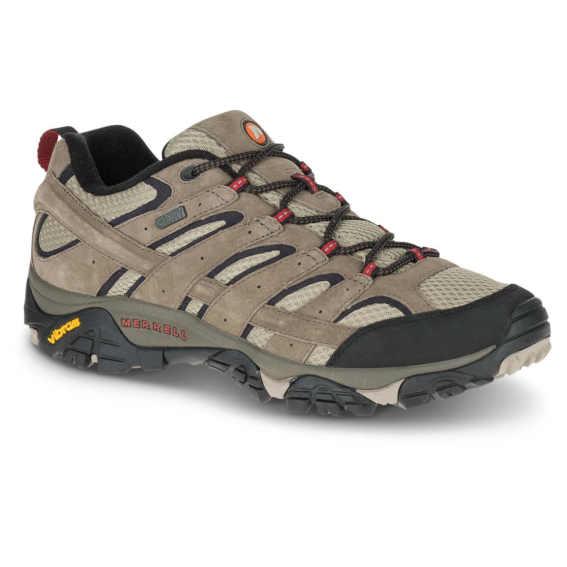 Merrell Men's Moab 2 Waterproof Hiking Shoes, bark brown