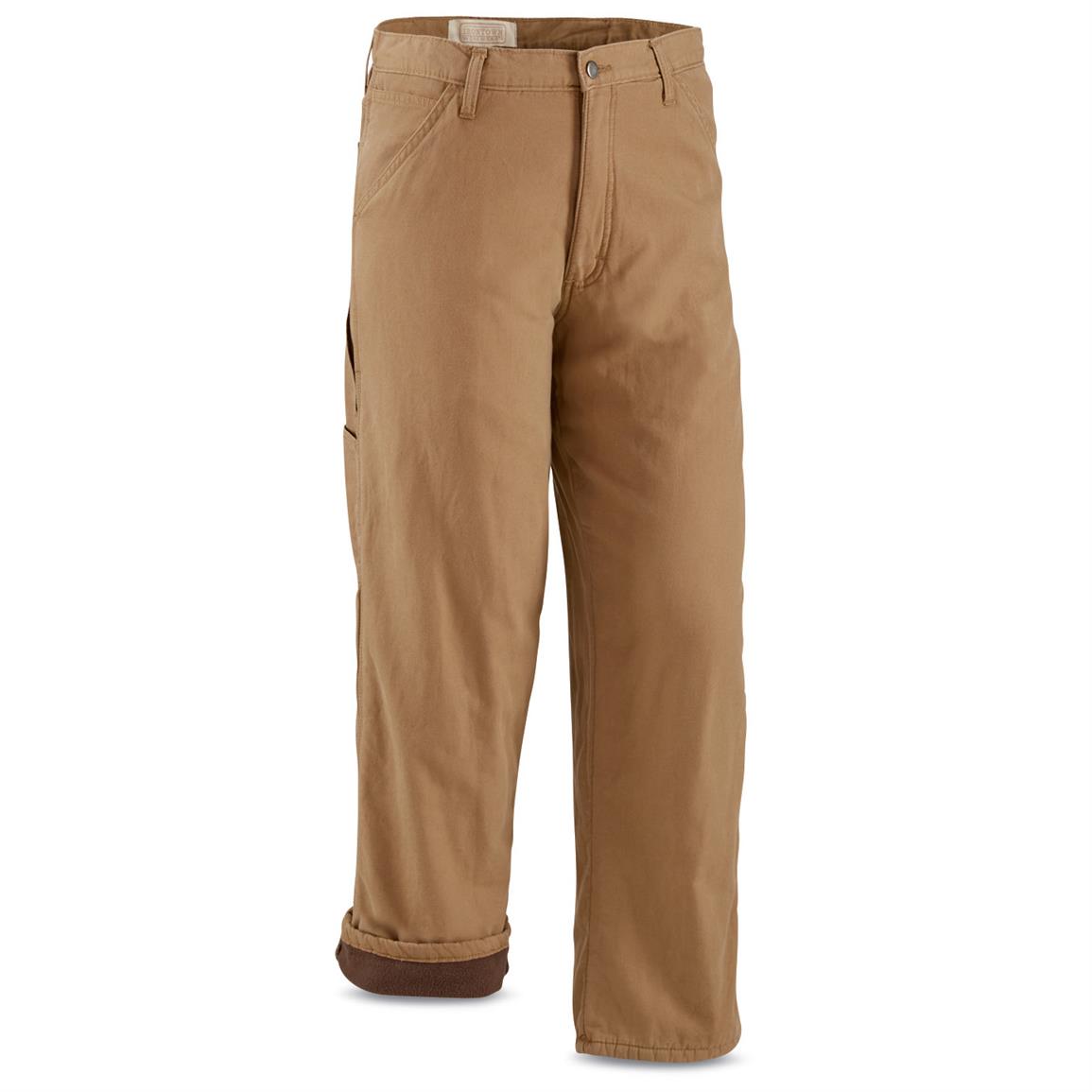 Men's Fleece Lined Denim Carpenter Jeans - 676131, Insulated Pants ...
