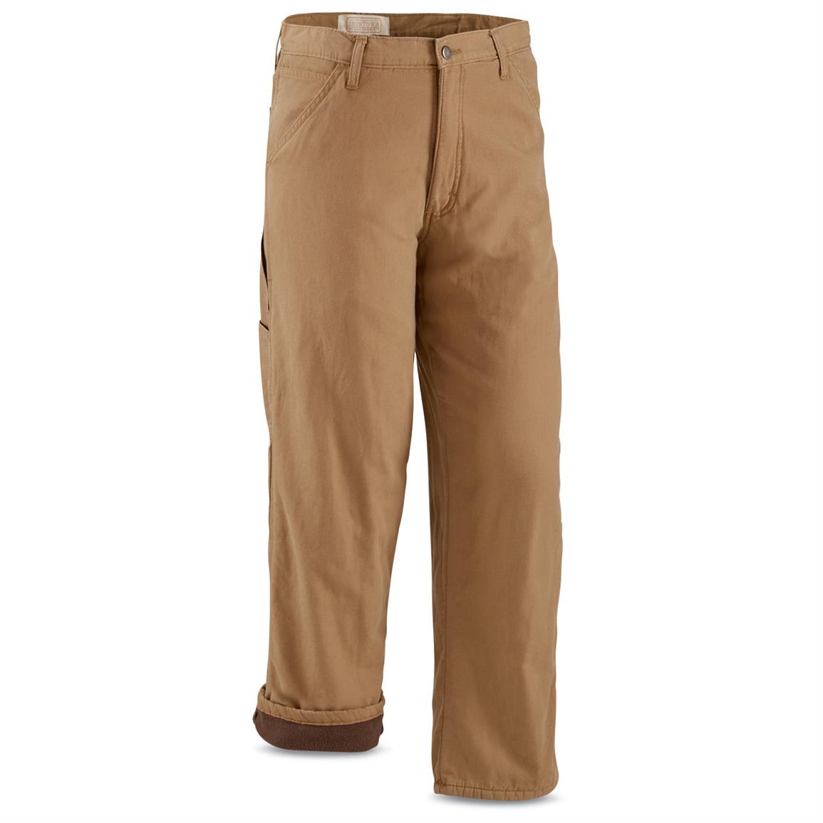 mens slim fleece lined pants