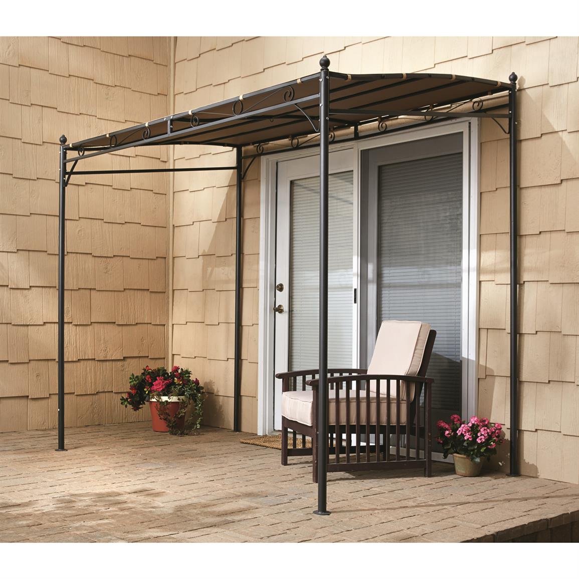 CASTLECREEK 4' Window and Door Awning Shades Cover Canopy with Study Steel Frame 