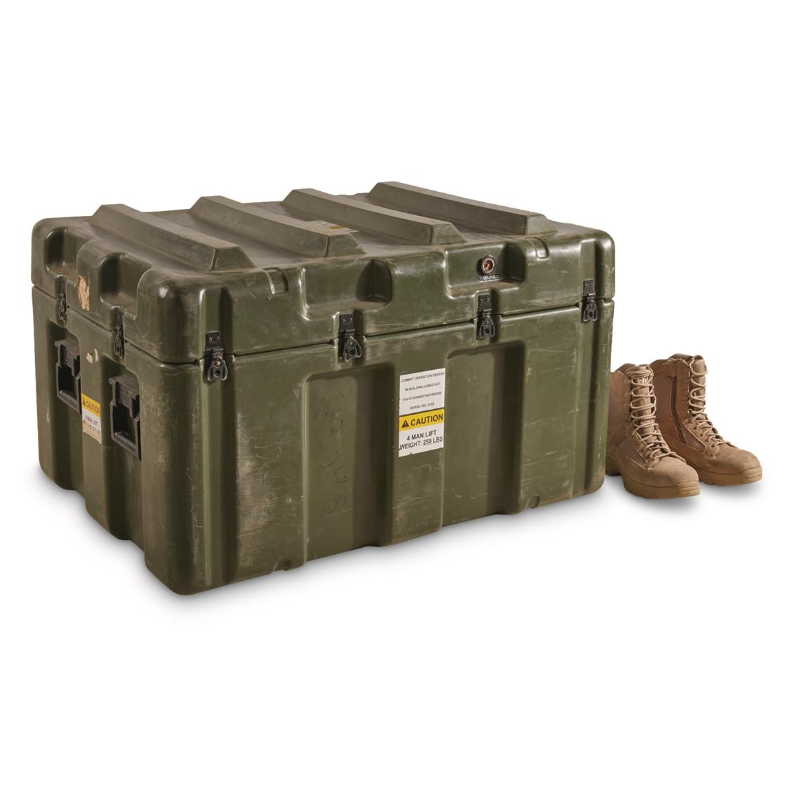 PSI Hardigg Military Waterproof Storage Case – 23x21.5x7 Inch, Green, Grade A/B Used, Made In USA