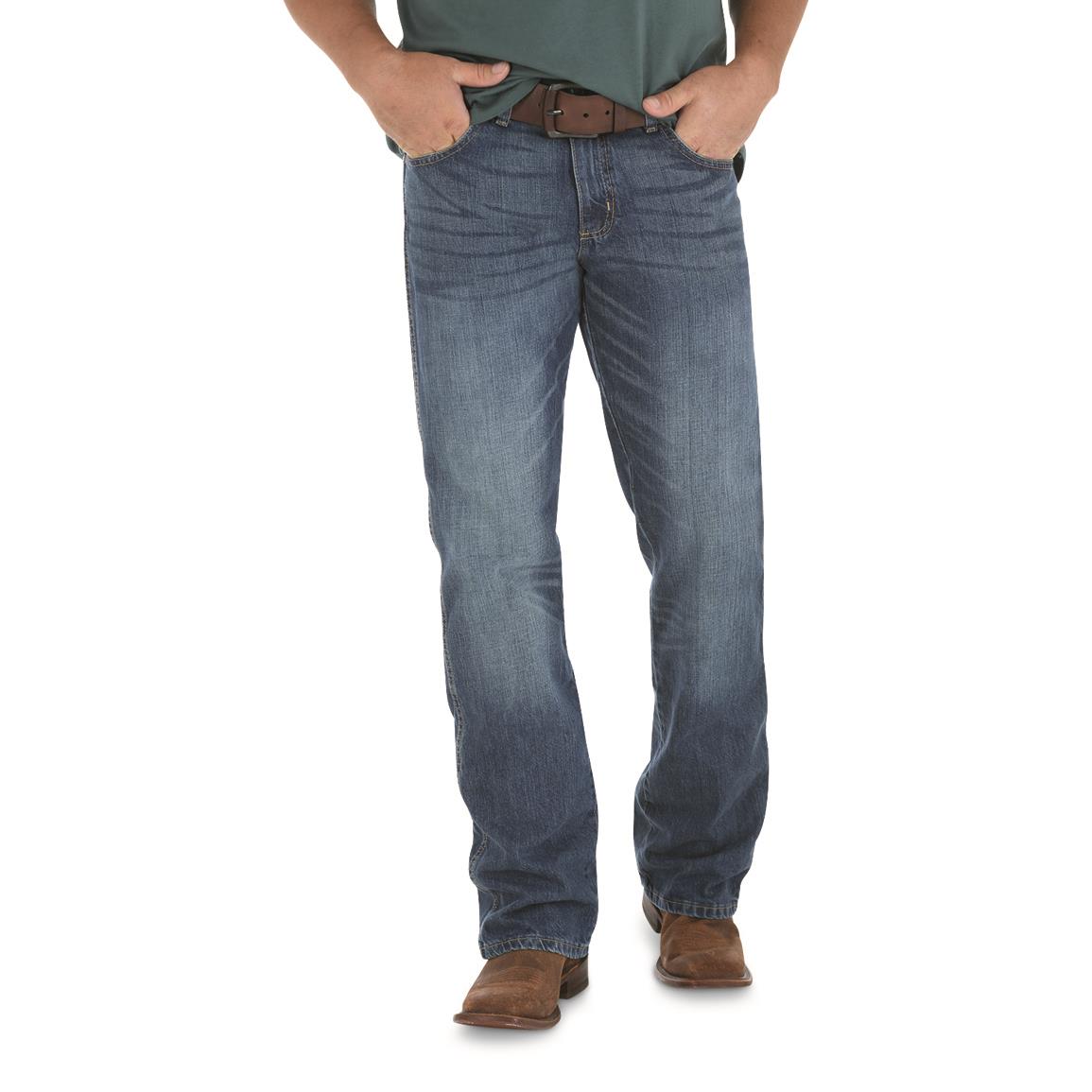 mens wrangler relaxed boot cut jeans
