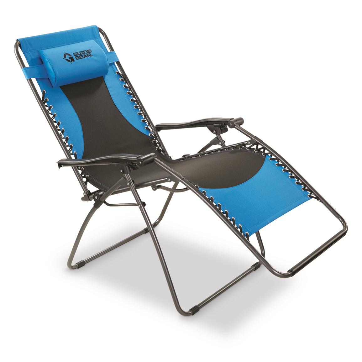 Guide Gear Oversized 500 lb. Zero Gravity Chair, Blue - 677555, Camping