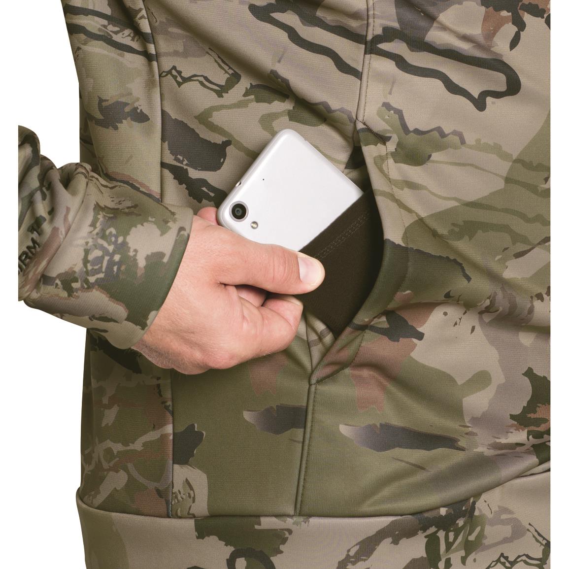 under armour men's icon water resistant camo hoodie