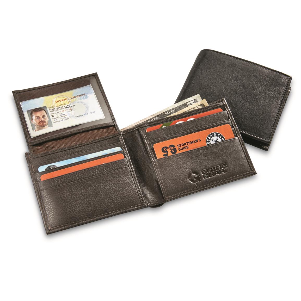 Guide Gear Leather RFID Wallet, Bi-fold, Brown (103