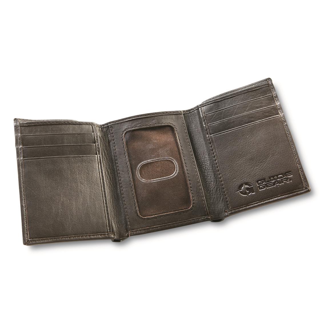 Guide Gear Leather RFID Wallet, Tri-fold, Brown