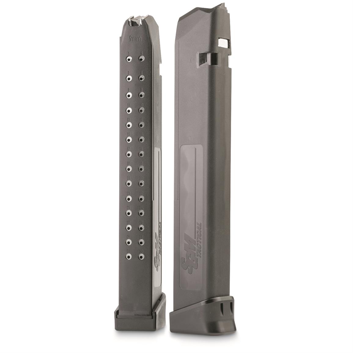 SGM Tactical, Glock 17/19/26/34 Magazine, 9mm, 33 Rounds