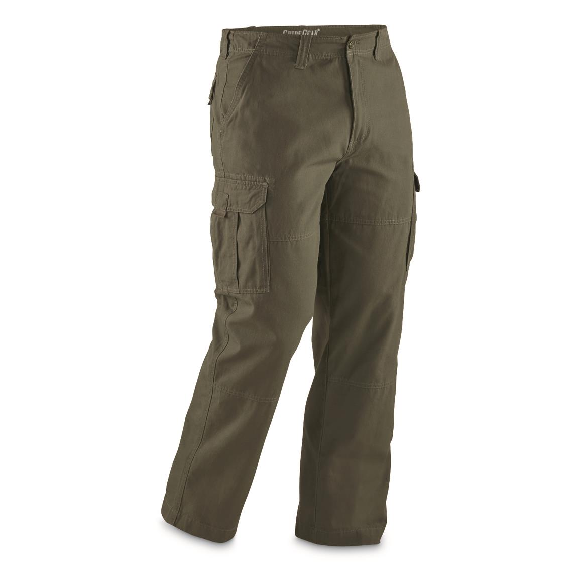 Durable 100% cotton with deep cargo pockets, Olive
