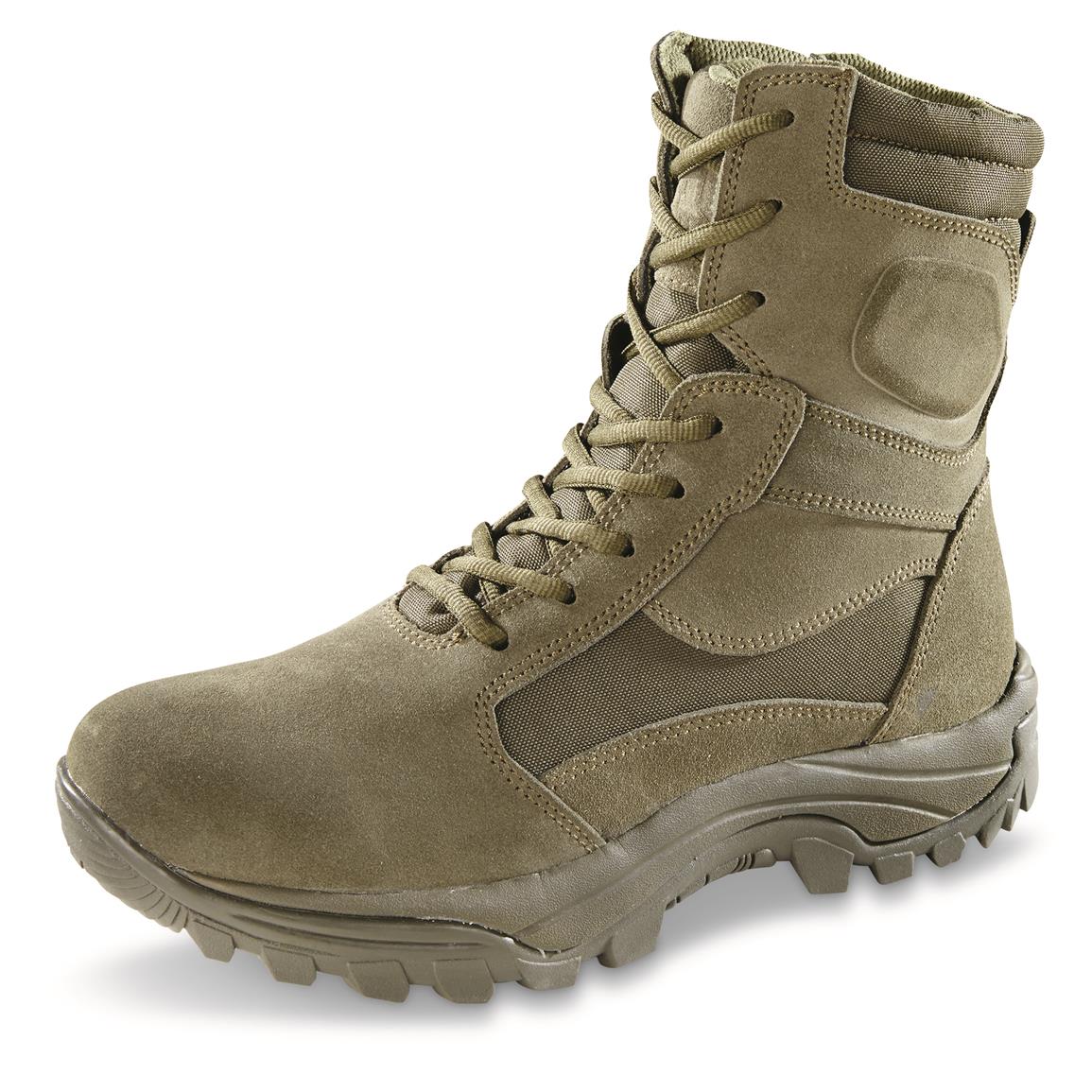 HQ ISSUE Men's Talos 8" Waterproof Side-Zip Tactical Boots, Sage