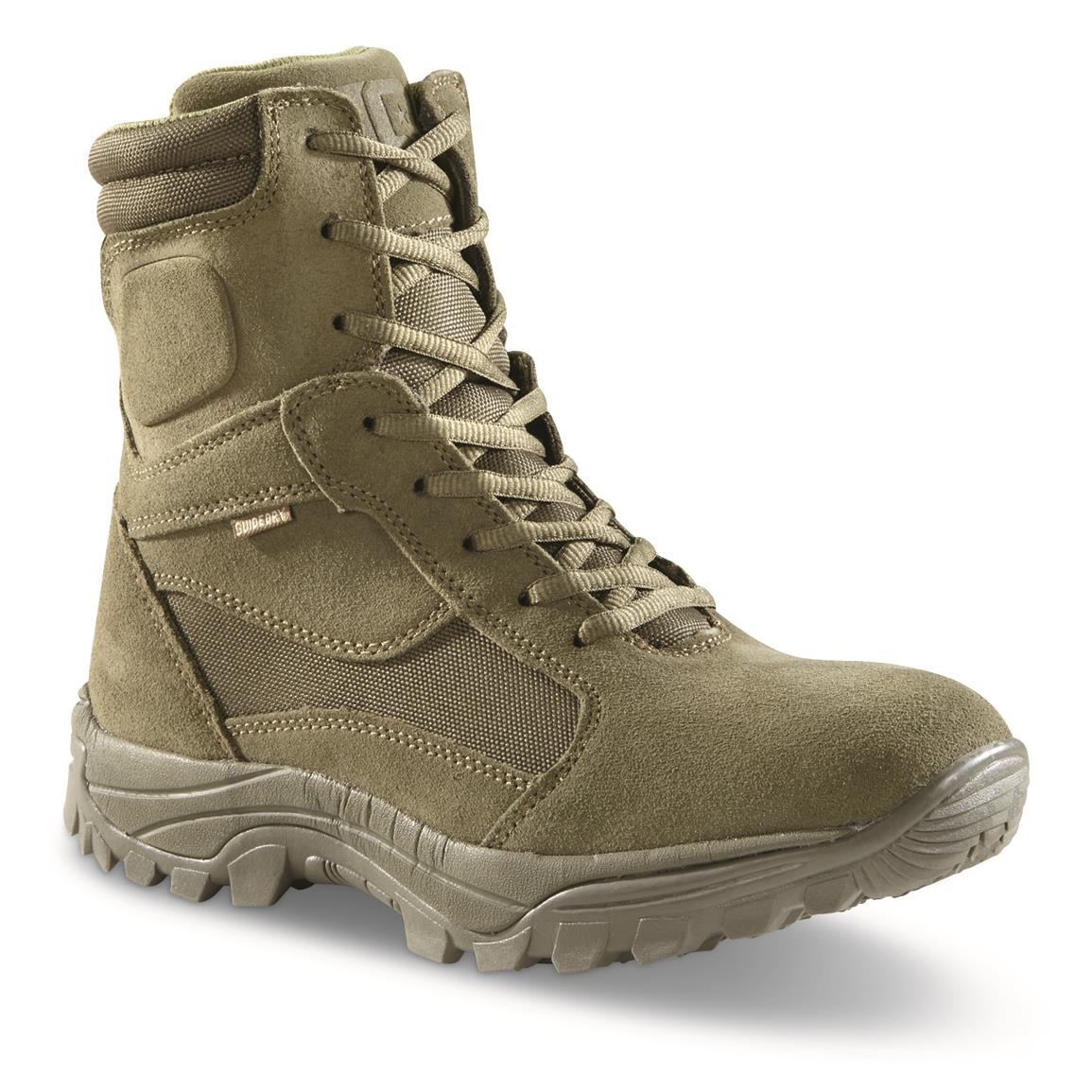HQ ISSUE Men's Talos Waterproof 8" Side-Zip Tactical Boots, Sage